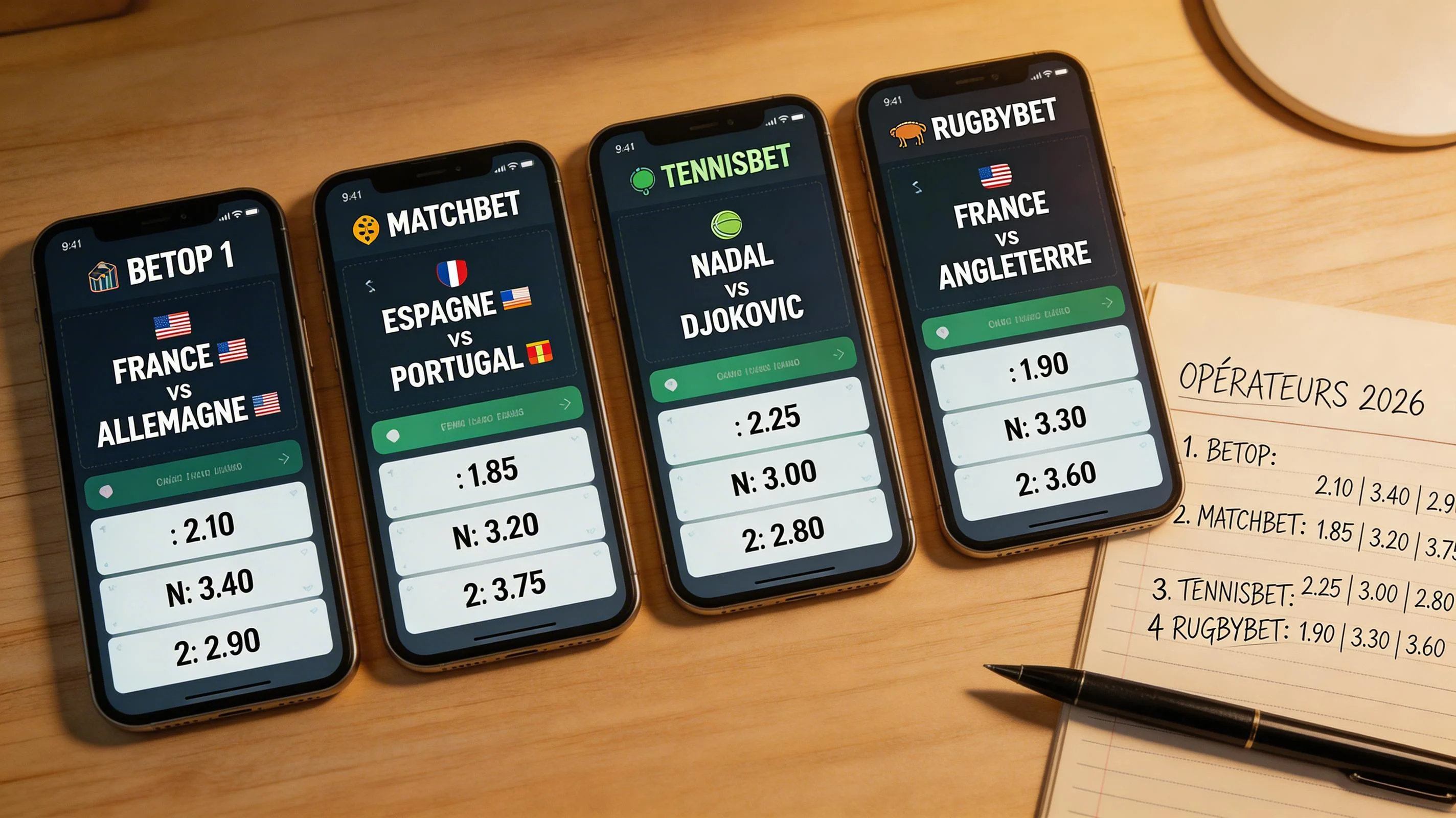 Comparatif des cotes vainqueur entre opérateurs de paris sportifs au Canada pour le Mondial 2026
