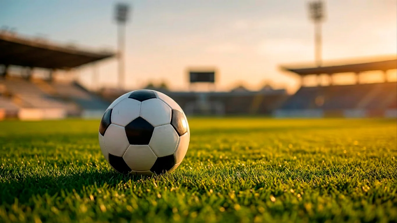 Ballon de soccer sur la pelouse d'un stade à ciel ouvert en début de soirée, évoquant le huitième de finale disputé à Toronto