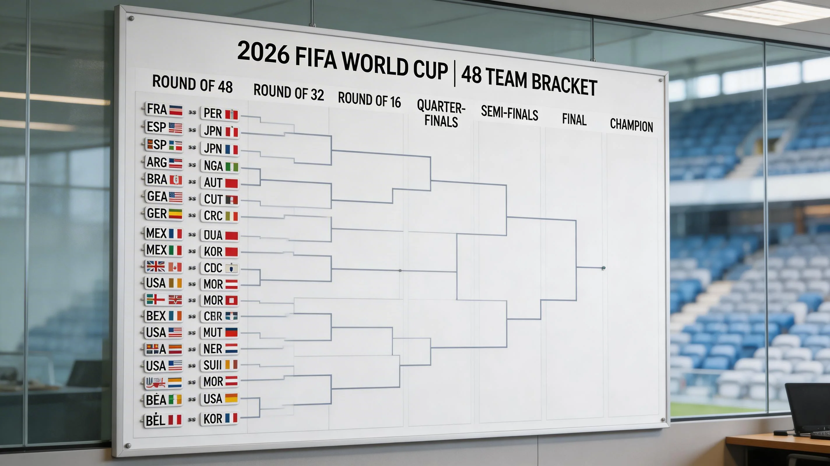 Tableau complet des 48 équipes de la Coupe du Monde 2026 classées par groupe et cote